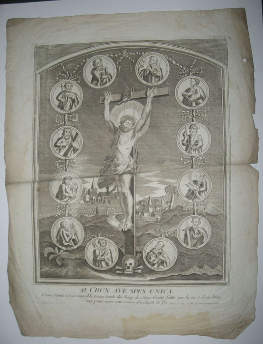 Croix Sainte, Croix aimable, Croix teinte du Sang de Jésus Christ faites que la mort d'un Dieu soit pour nous une source abondante de Vie.