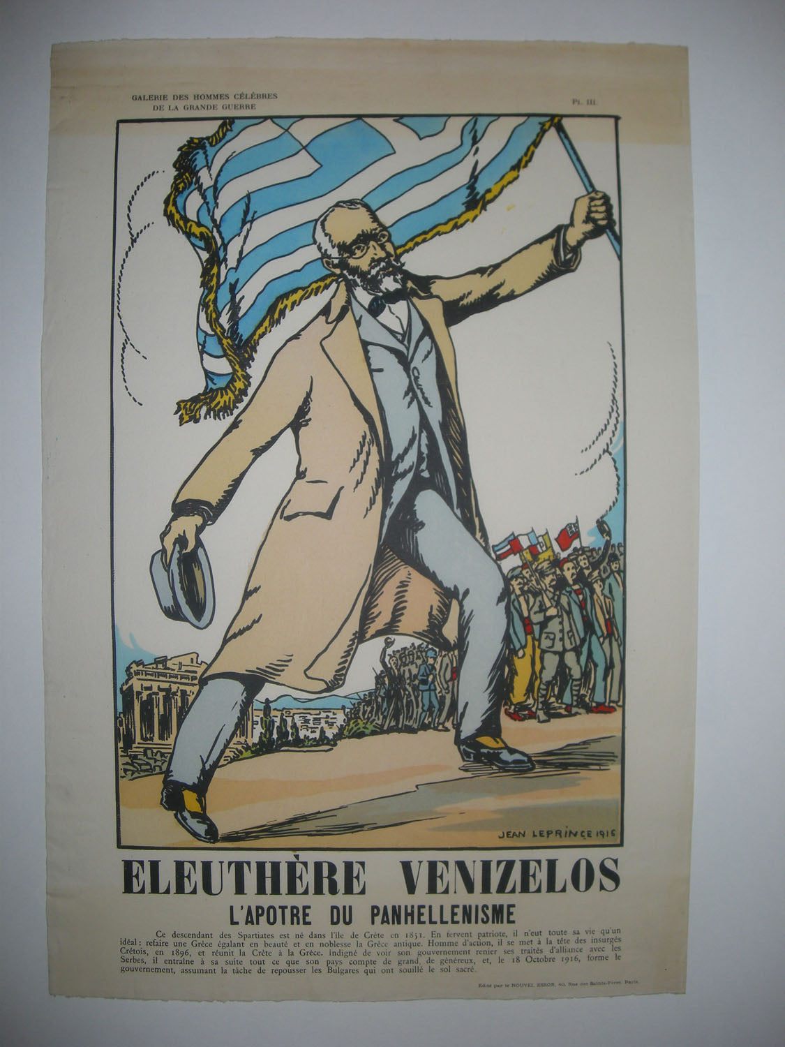 Eleuthère Venizelos, L'Apôtre du Panhellenisme.