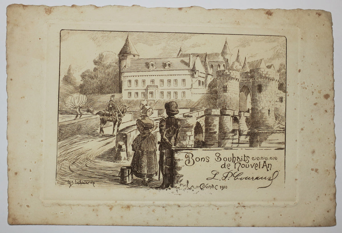 Bons Souhaits de Nouvel An, L.P. Couraud (?), Cognac (Château de Cognac).