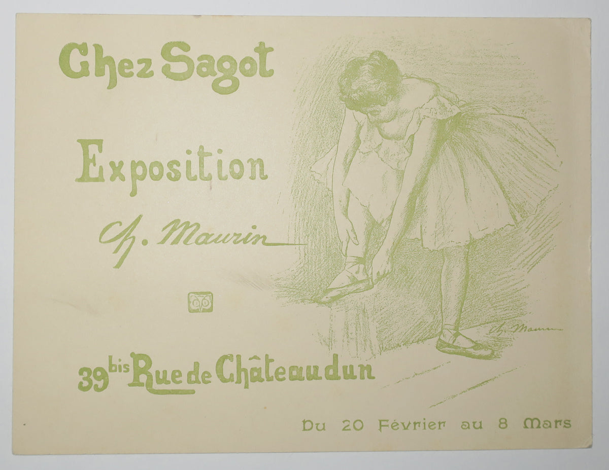 Exposition Ch. Maurin, Chez Sagot, 39 bis Rue de Châteaudun, du 20 février au 8 mars.