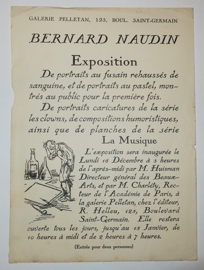 Invitation pour l'Exposition de portraits