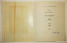 Charger l'image dans la galerie, Menu du Livre Contemporain, Nouveau Cercle, le 9 juin