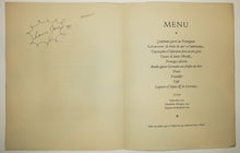Charger l'image dans la galerie, Menu pour "Les Médecins Bibliophiles", Dîner du 5 juillet 1938, à l'Alsacienne, 54 boulevard Saint-Michel (Paris).