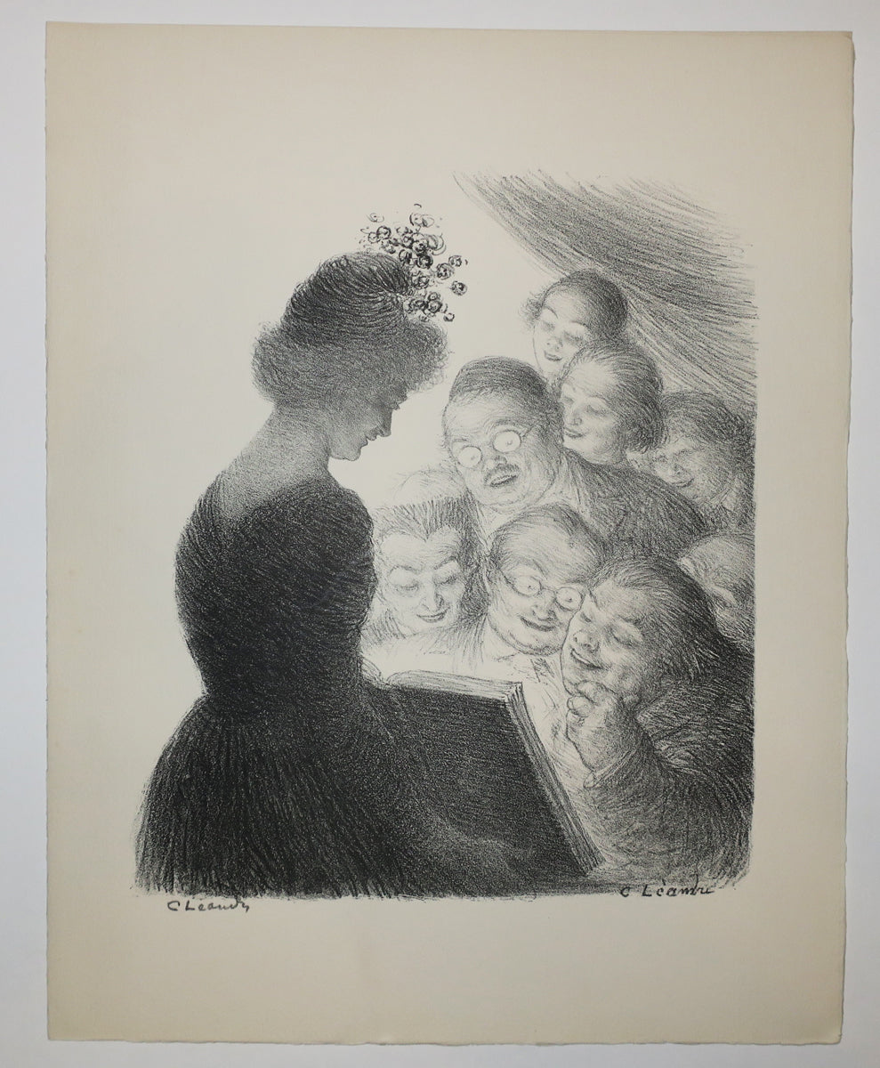 Menu pour les Bibliophiles du Cornet, Dîner donné en l'honneur de MM. Edmond Haraucourt et Charles Léandre à l'occasion de la Publication de