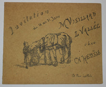 Charger l'image dans la galerie, Invitation pour l'Exposition de M. Vieillard et L. Vallée, du 16 au 31 janvier, chez Ch. Hessèle, 13 rue Laffite.