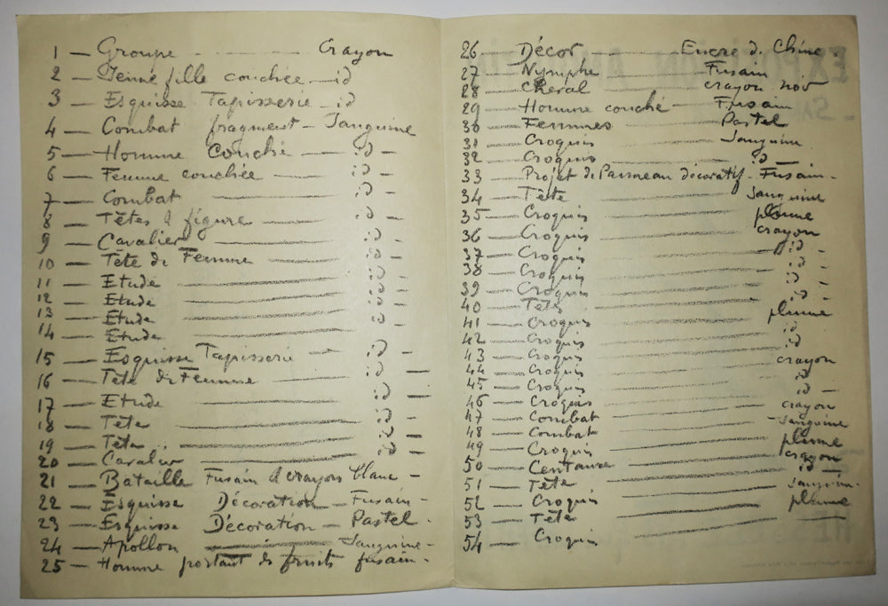 Invitation pour l'Exposition Anquetin, Sanguines & Dessins, du 21 mars au 2 avril 1898, chez Hessèle, 13 rue Laffitte.