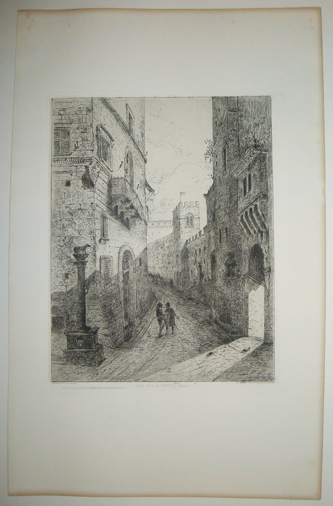 Une rue à Sienne (Italie).