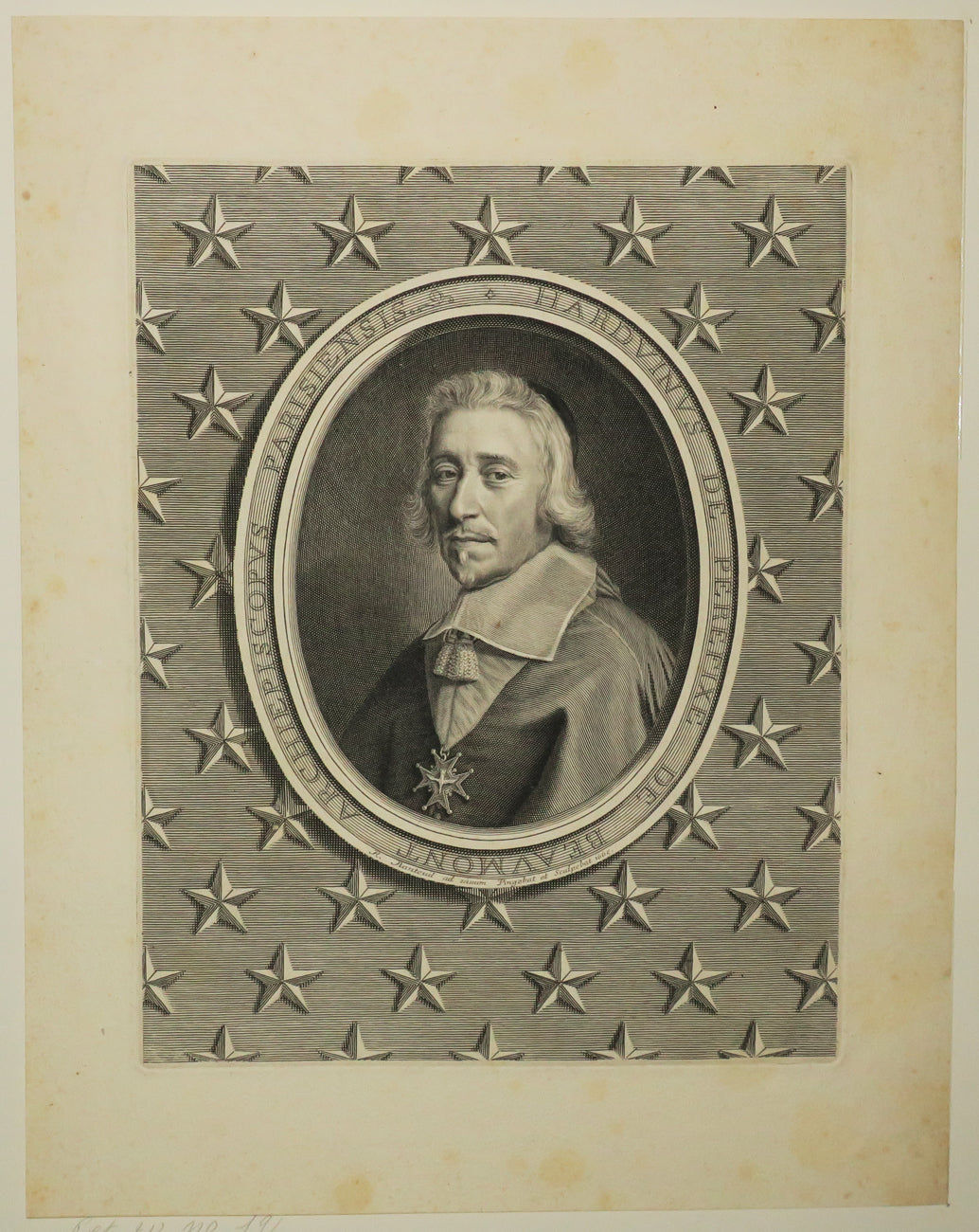 Portrait de Hardouin Péréfixe de Beaumont (1605-1671), Evêque de Rodez, Archevêque de Paris et Précepteur de Louis XIV.