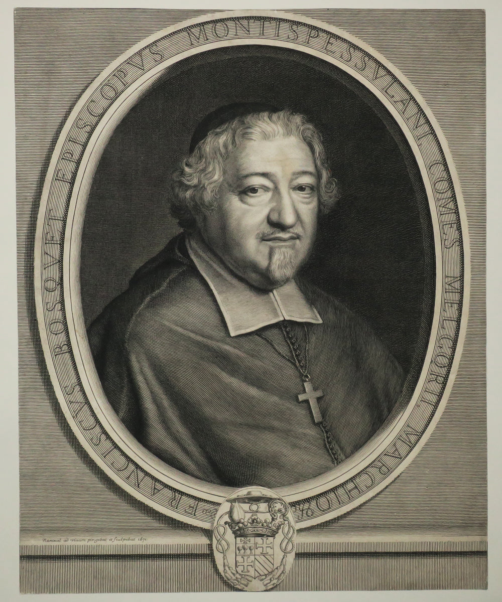 Portrait de François Bosquet (1605-1676), Procureur général au Parlement de Rouen, Intendant de Guyenne puis de Gascogne, et Evêque de Montpellier en 1655.