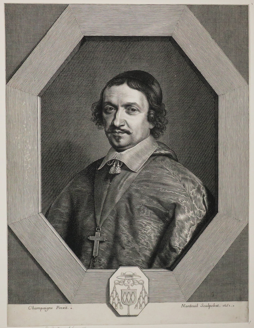 Portrait de Victor le Bouthillier, Aumônier et Conseiller de Marie de Médicis, Archevêque de Tours (1596-1670).