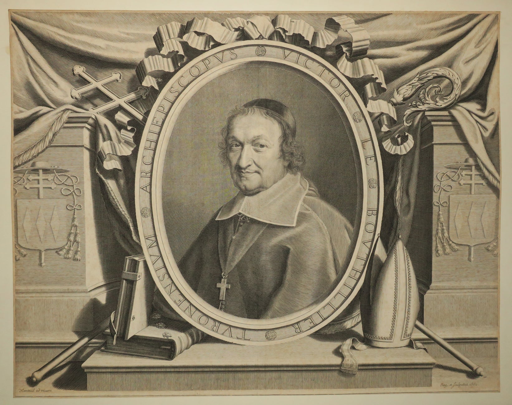 Portrait de Victor le Bouthillier, Aumônier et Conseiller de Marie de Médicis, Archevêque de Tours (1596-1670).