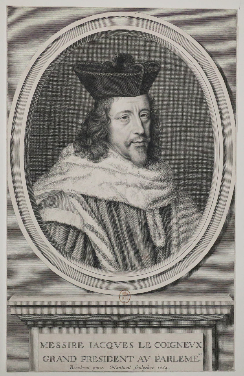 Portrait de Jacques Le Coigneux, Conseiller du roi en ses conseils et Président à mortier au Parlement de Paris (1589-1651).