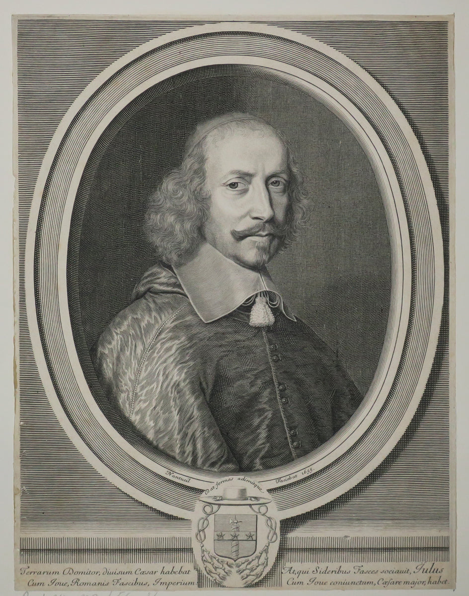 Portrait du Cardinal Jules Mazarin, Ministre d'Etat (1602-1661).