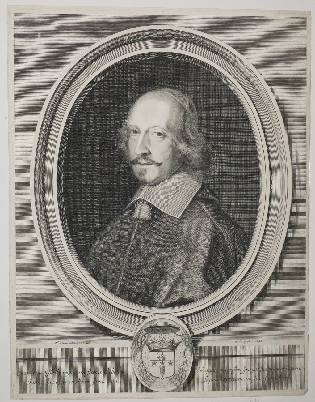Portrait du Cardinal Jules Mazarin, Ministre d'Etat (1602-1661).