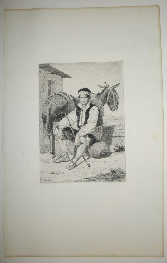 Signée et datée à la pointe dans le sujet. Planche de la