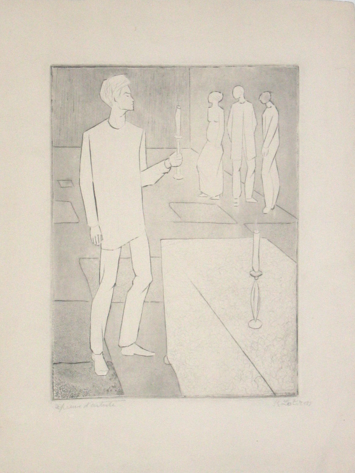 L'homme à la chandelle.