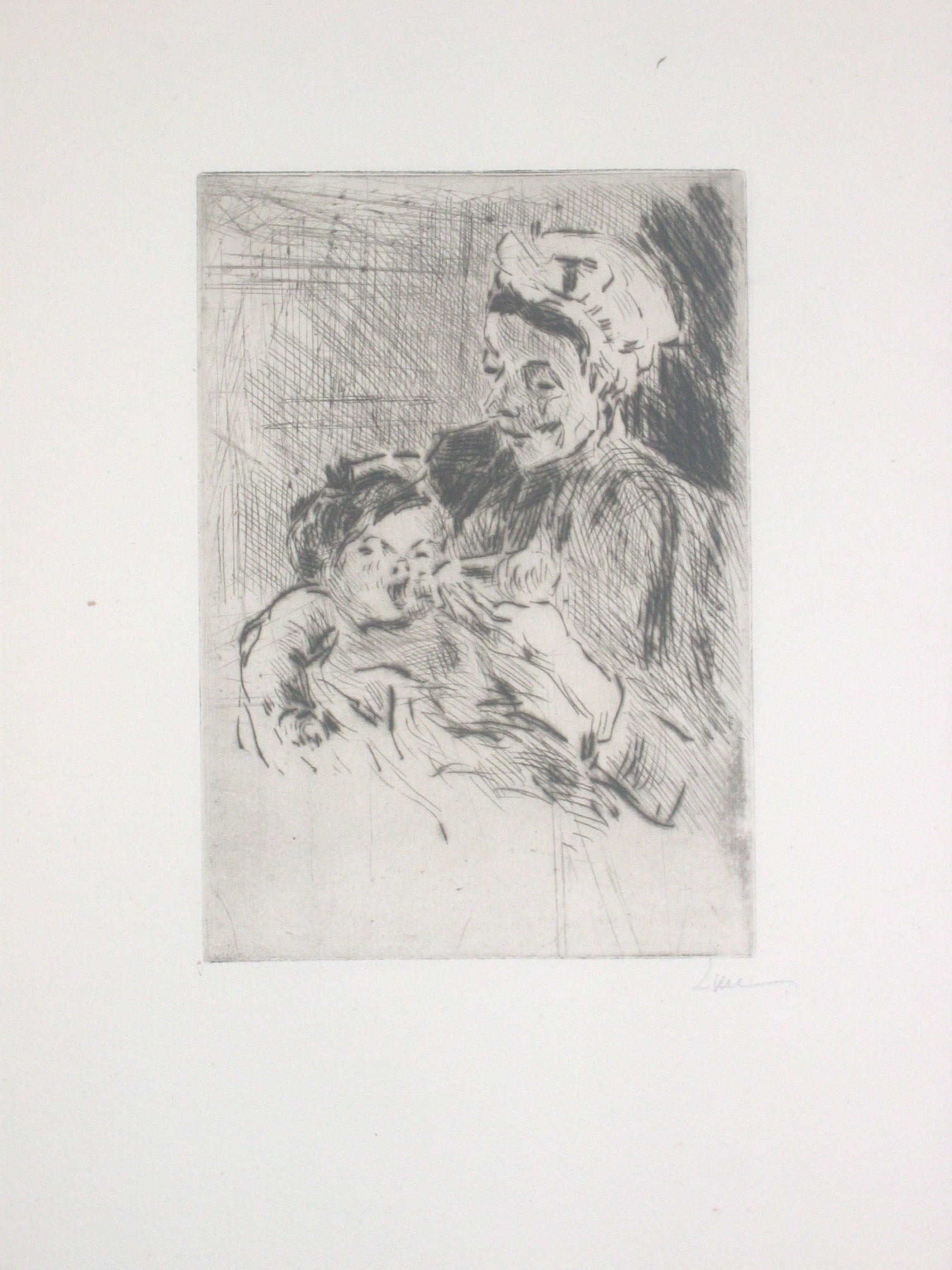 Mère donnant le Biberon à son enfant.