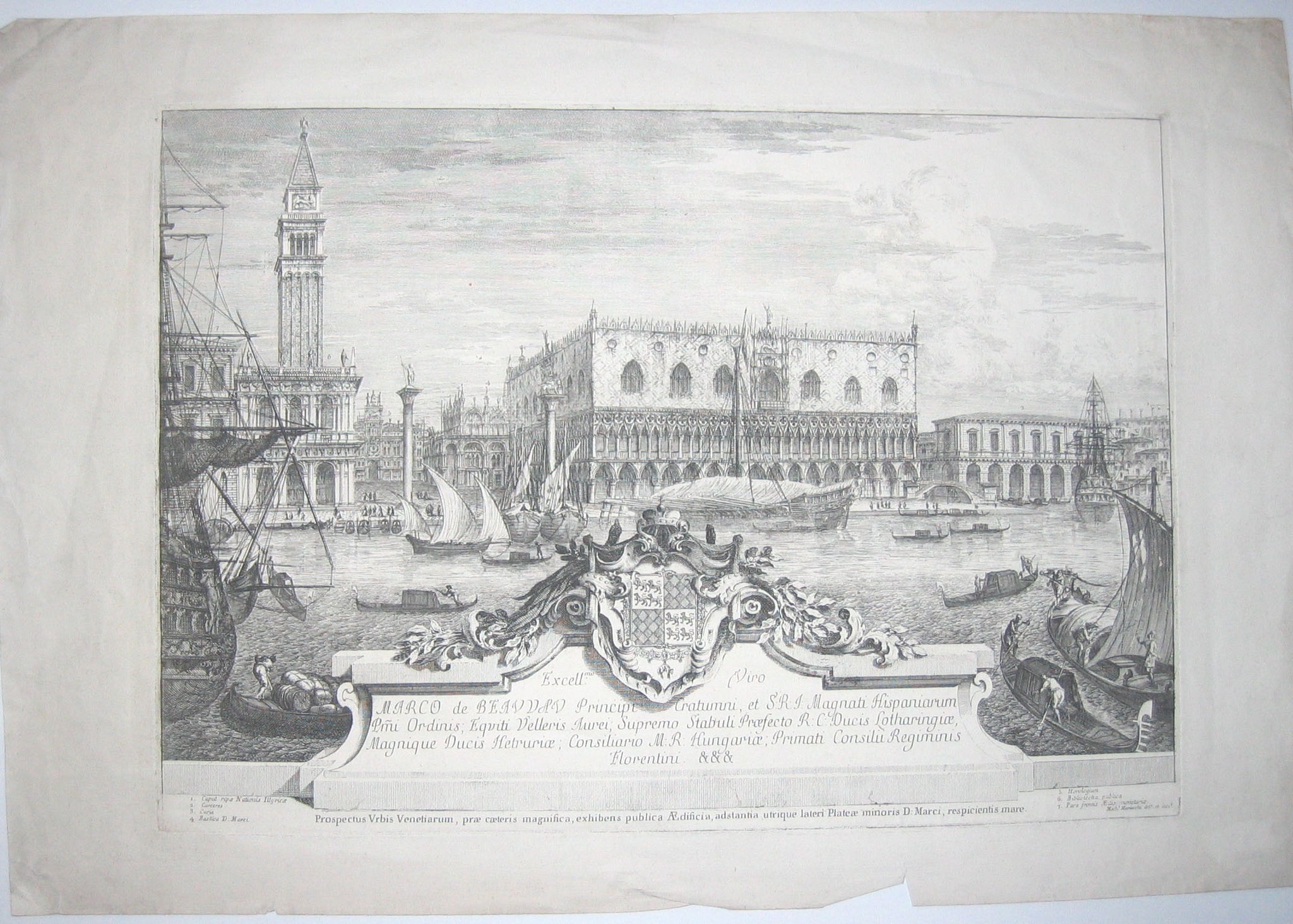 Vue de Venise avec la dédicace.