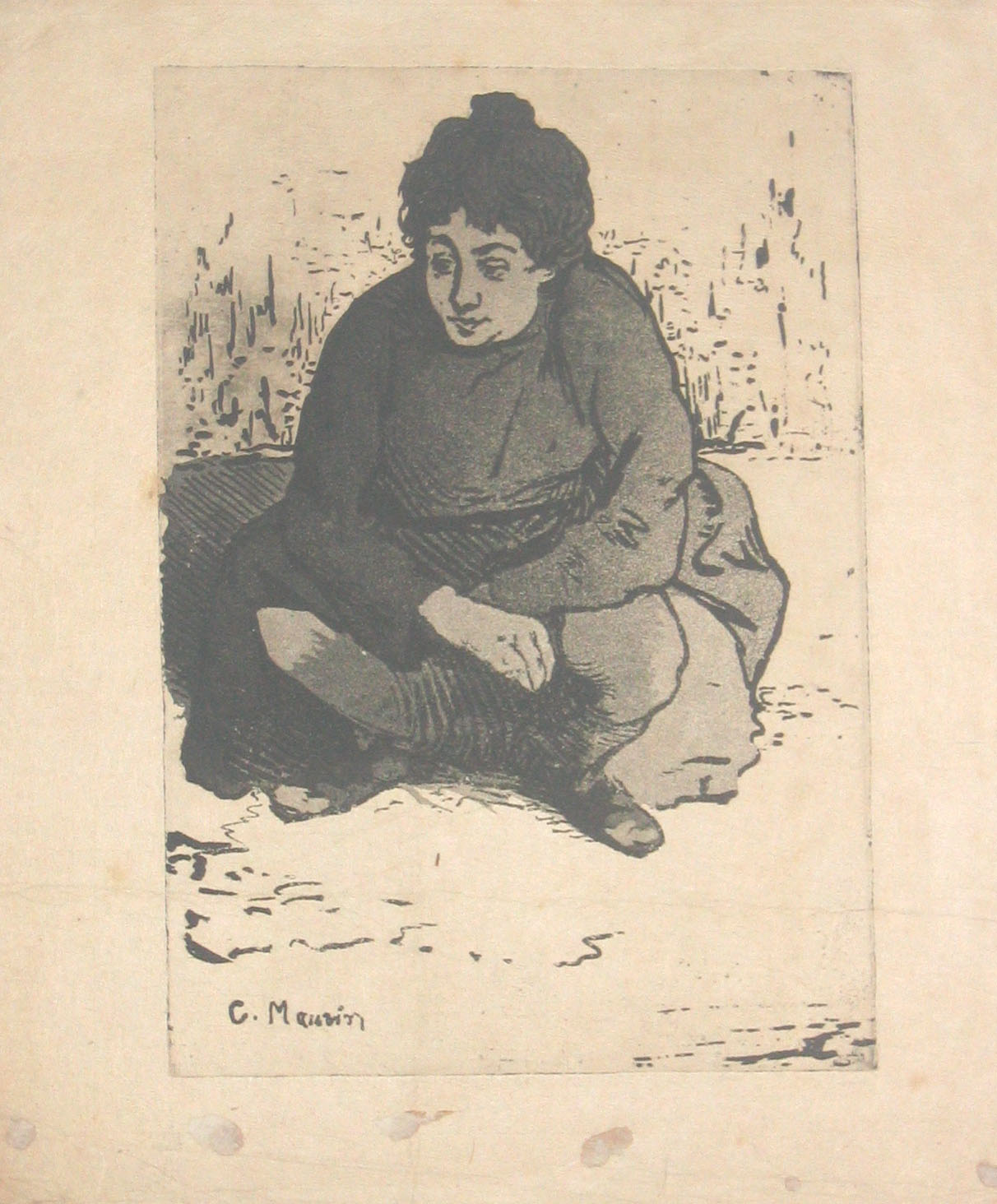 Femme assise.