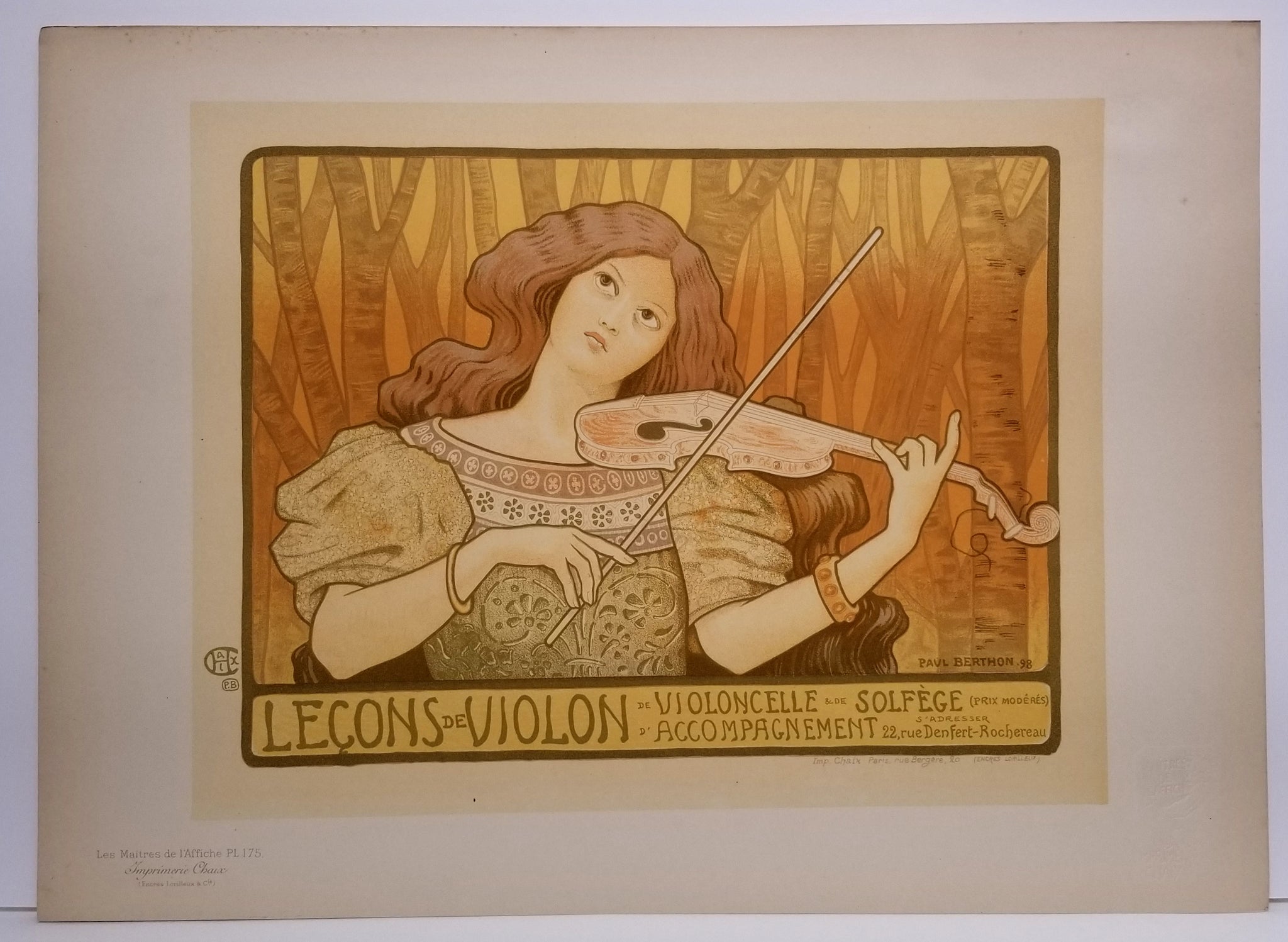 Leçons de Violon. 1898-1899.
