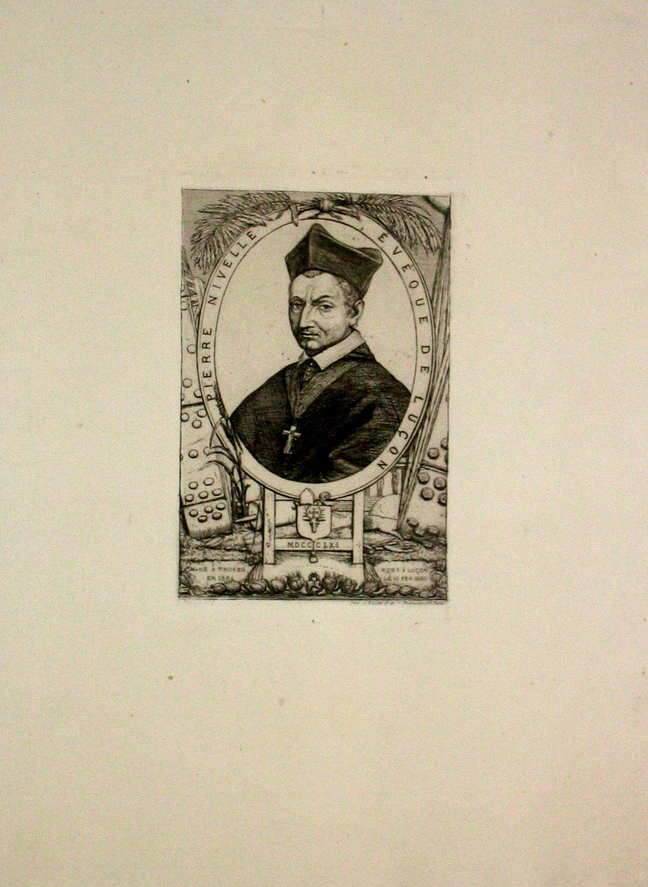 Portrait de Pierre Nivelle, Evêque de Luçon (la même).