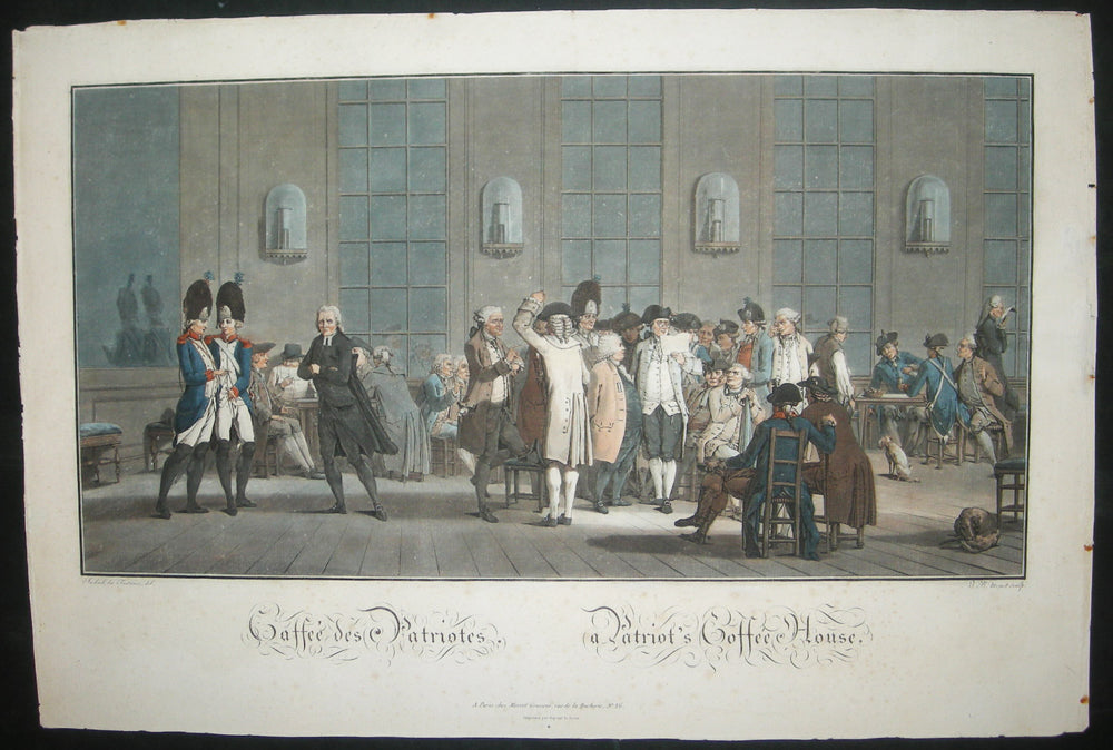 Caffée des Patriotes. A Patriot's Coffee House (près le club des Jacobins, rue Saint-Honoré).