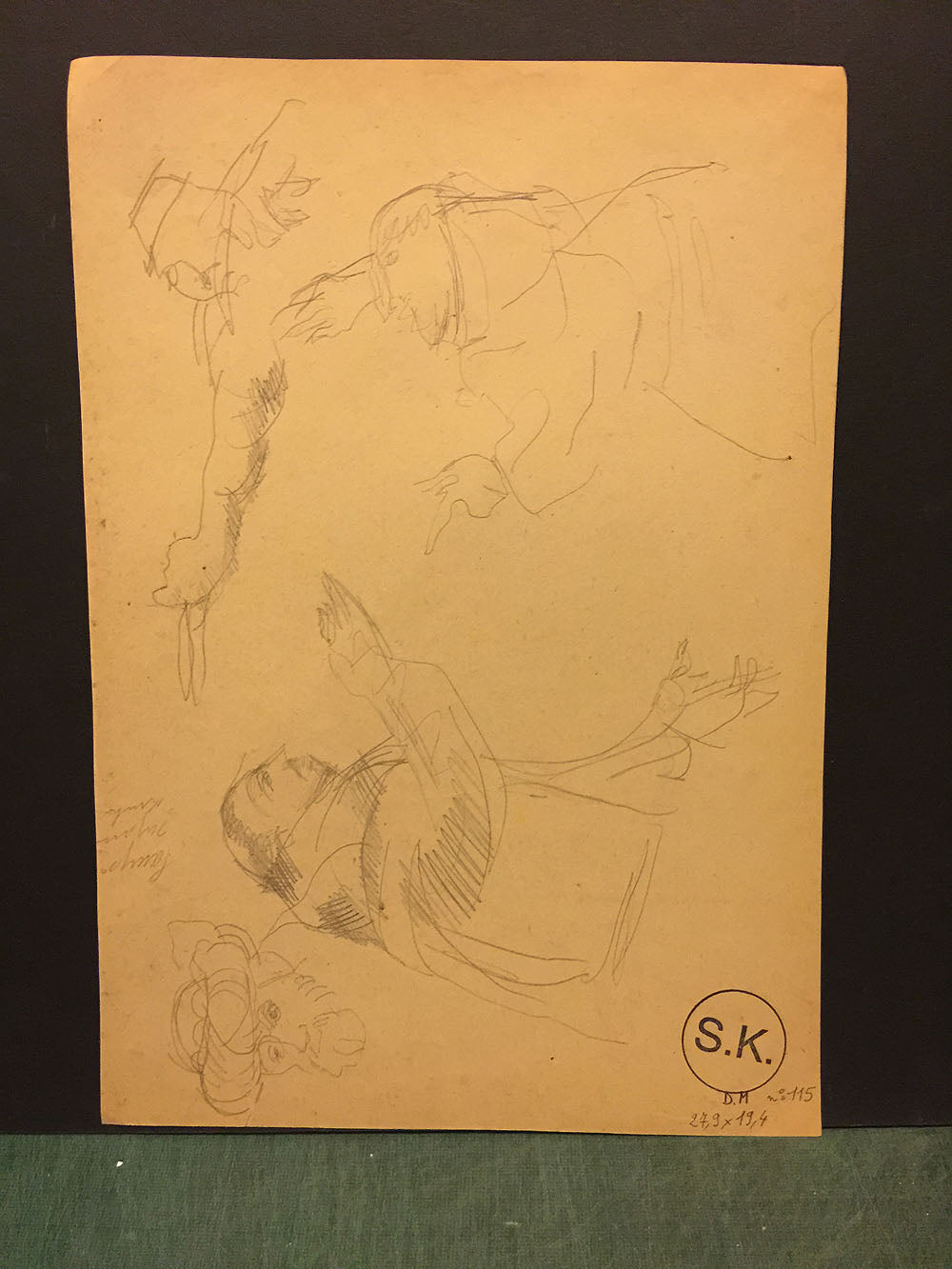 BALANCOIRE ET TETES AU DOS. 1944-1945.