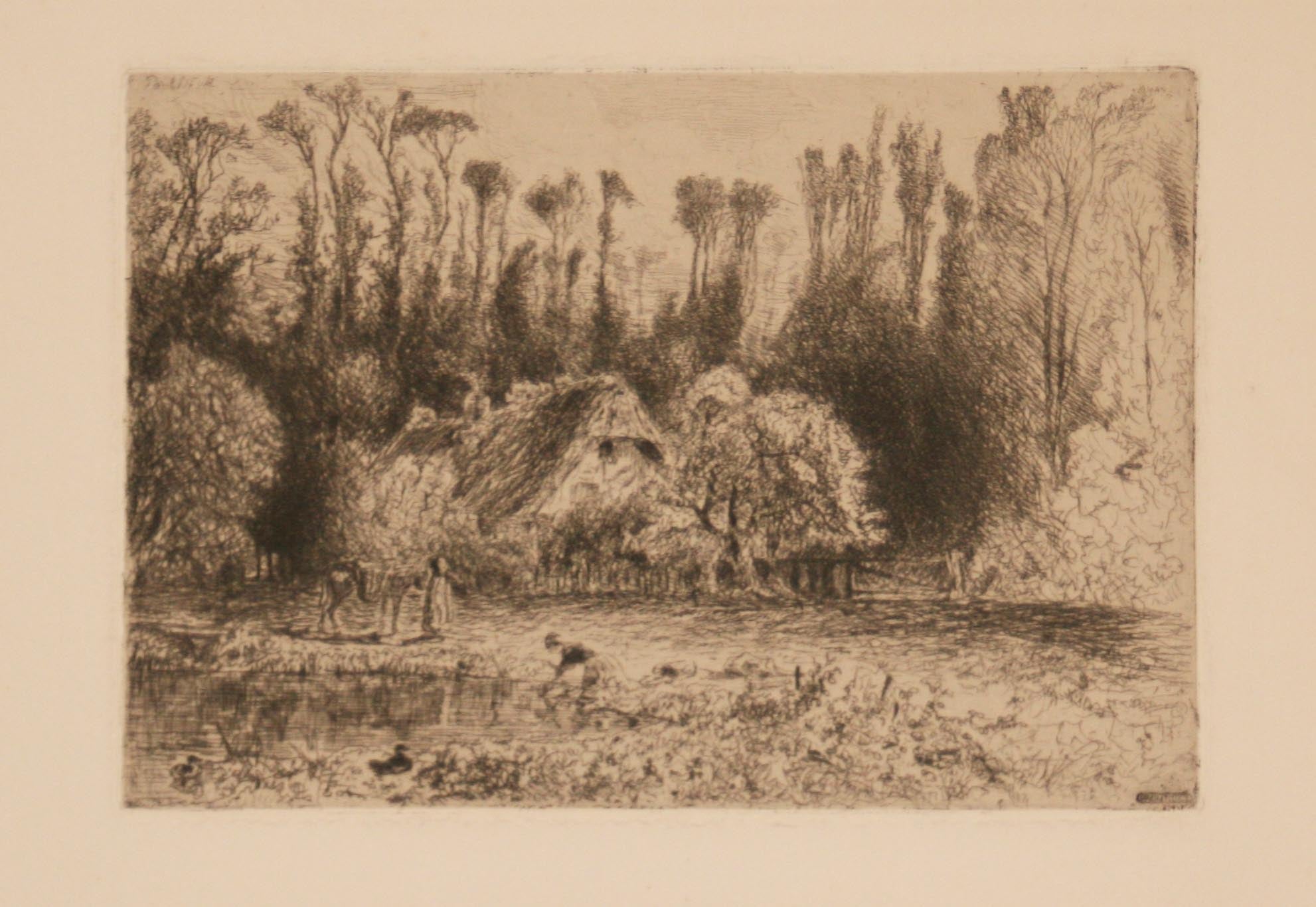 Cour normande dans la Vallée d'Auge. (La même).