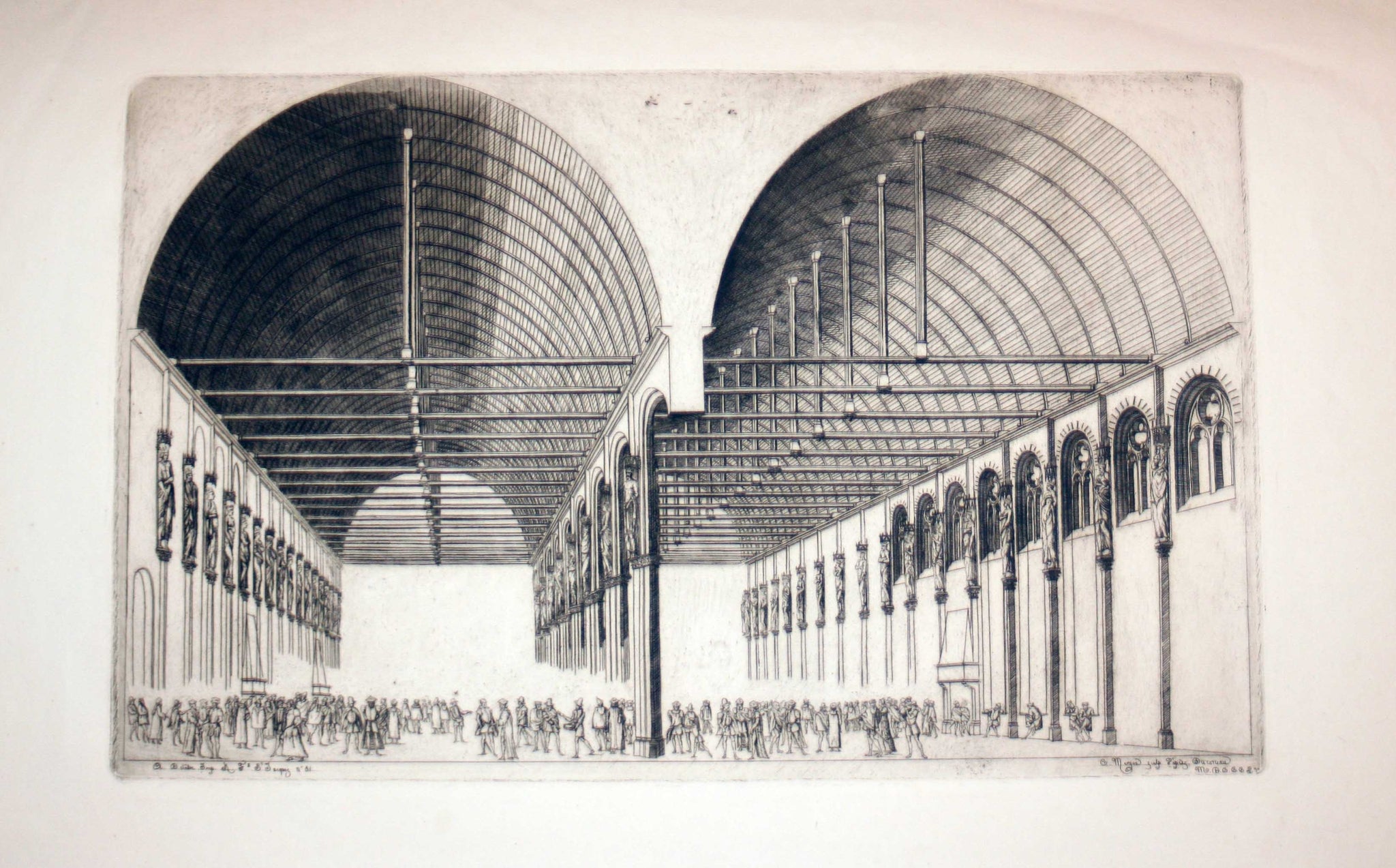 La Salle des Pas-perdus à l'ancien Palais de Justice.