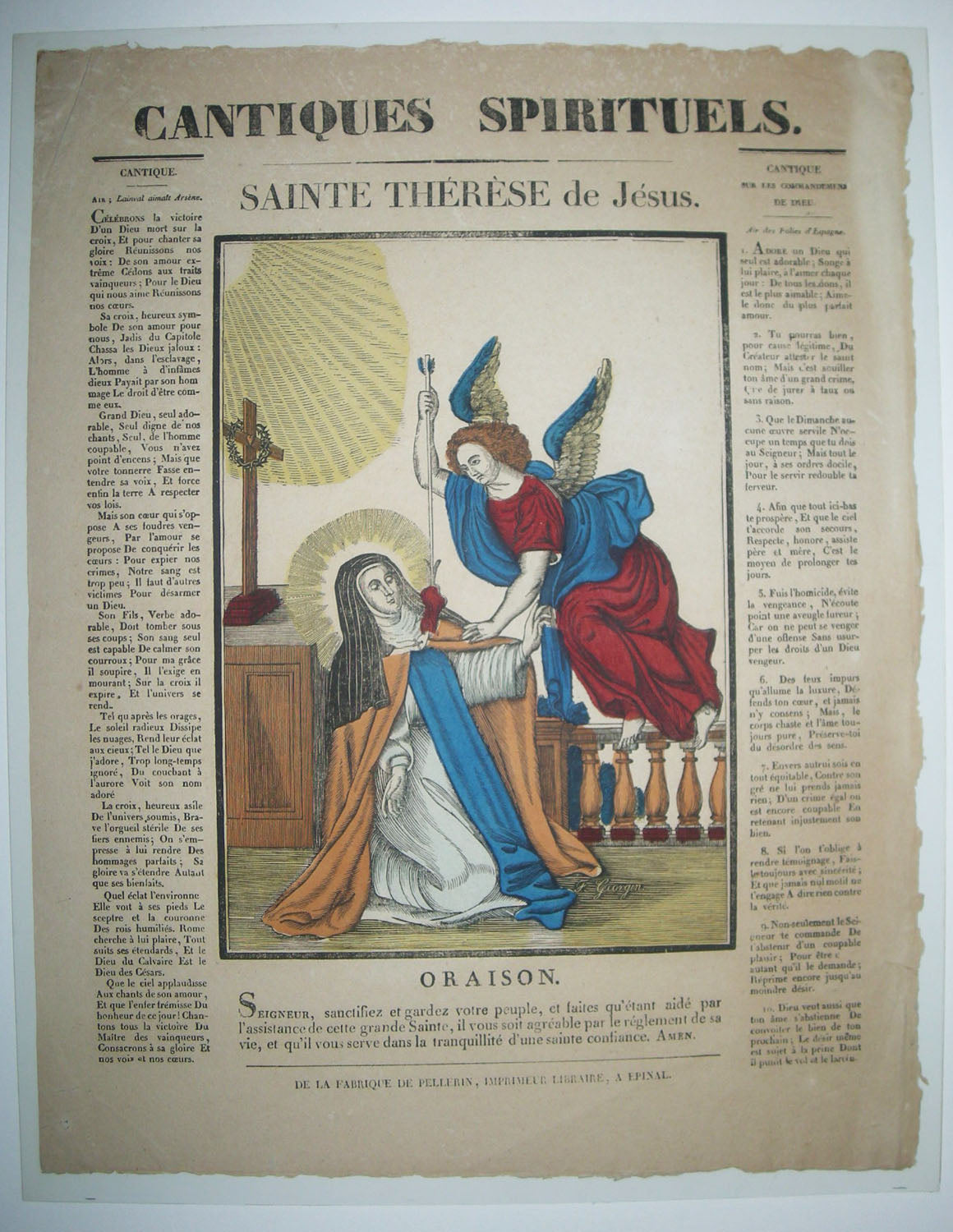 Cantiques Spirituel: Sainte Thérèse de Jésus, visitée par l'ange.