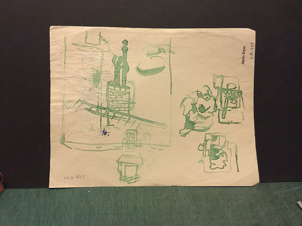 RECTO ET VERSO CROQUIS. c.1947-1948.