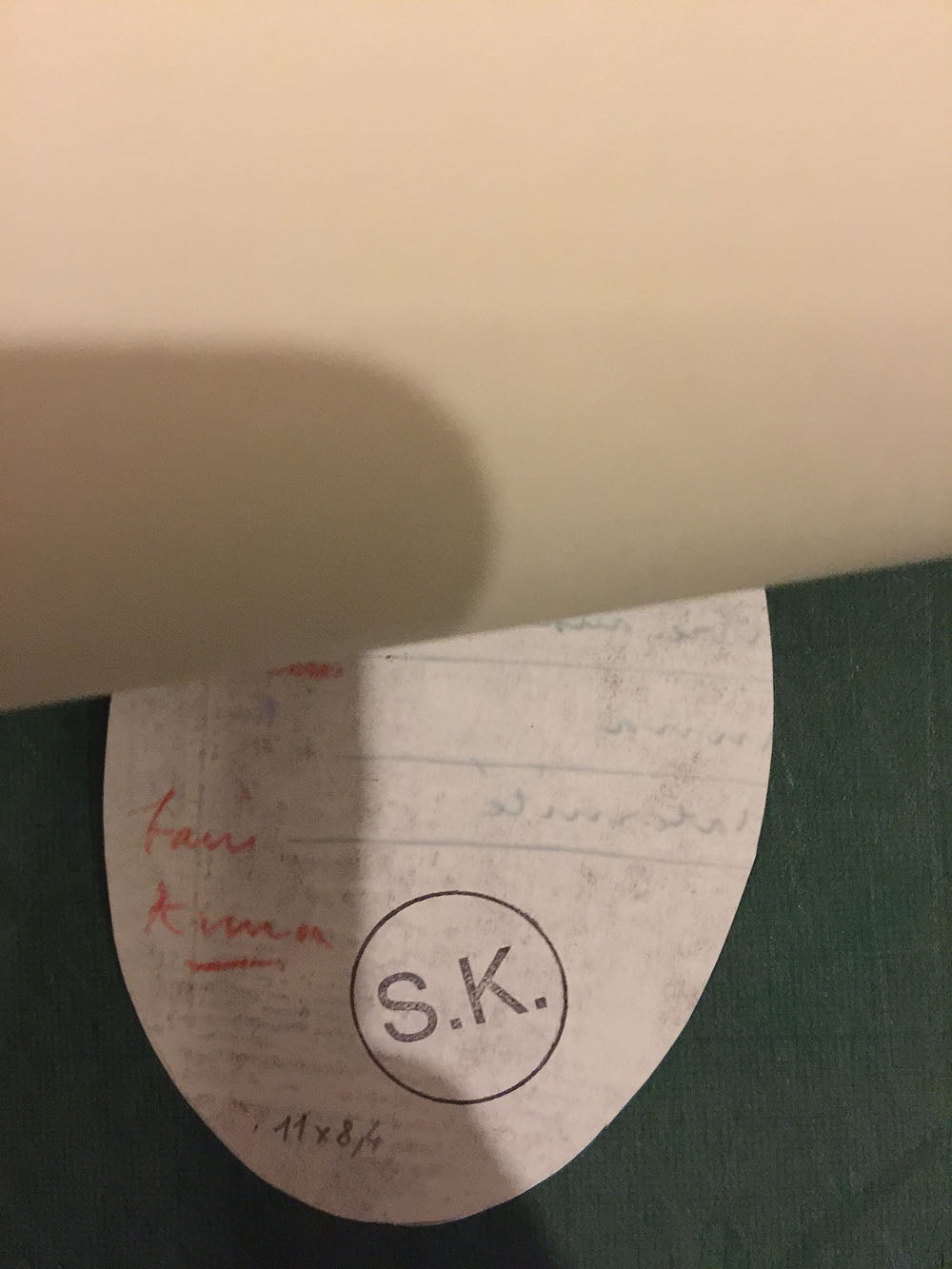 CARTE DE VŒUX. c.1957-1958.