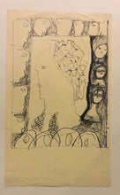 Charger l'image dans la galerie, Portrait de femme entouré de visages. c.1967.