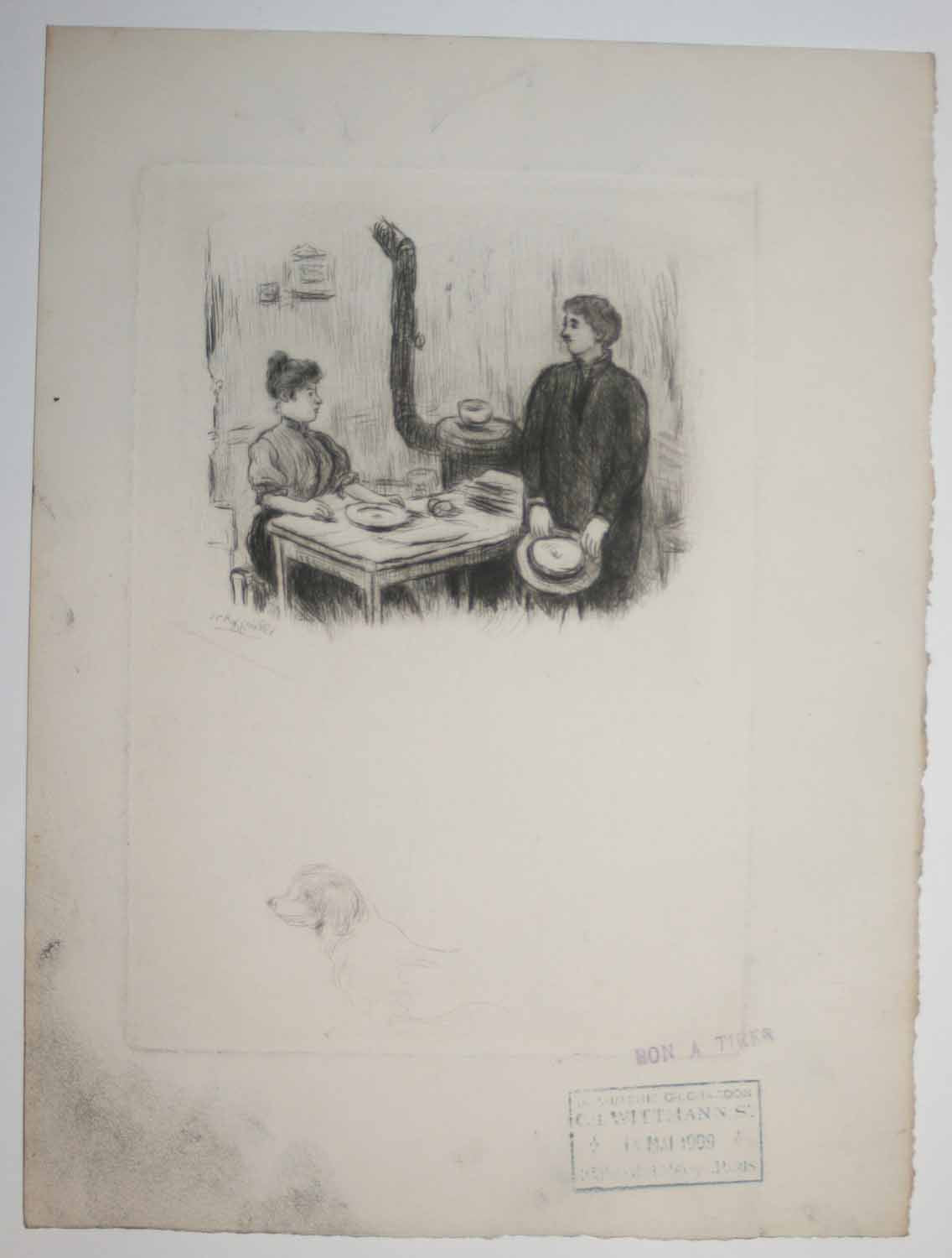 La première entrevue. (Illustration pour