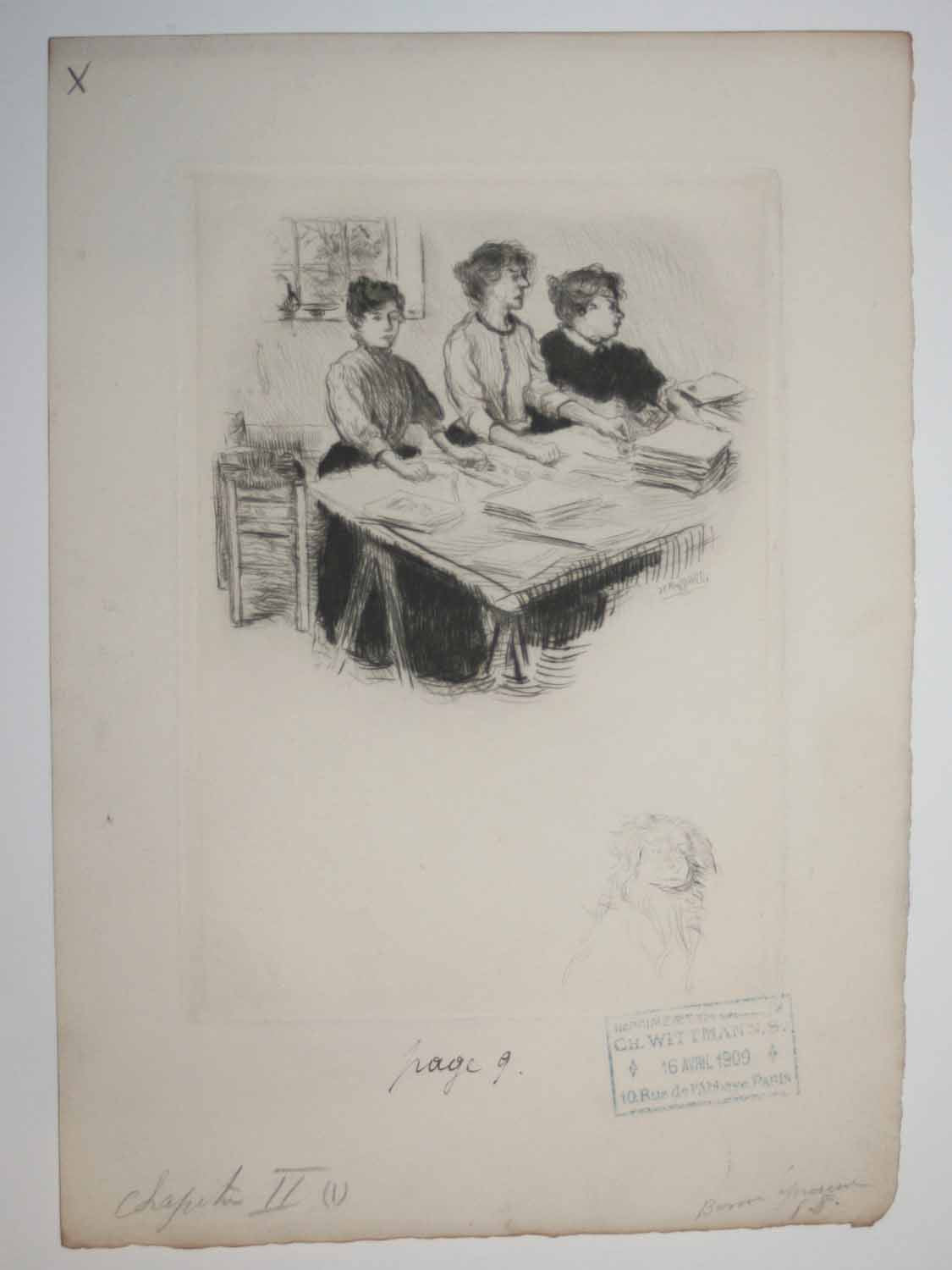 Trois filles sages. (Illustration pour