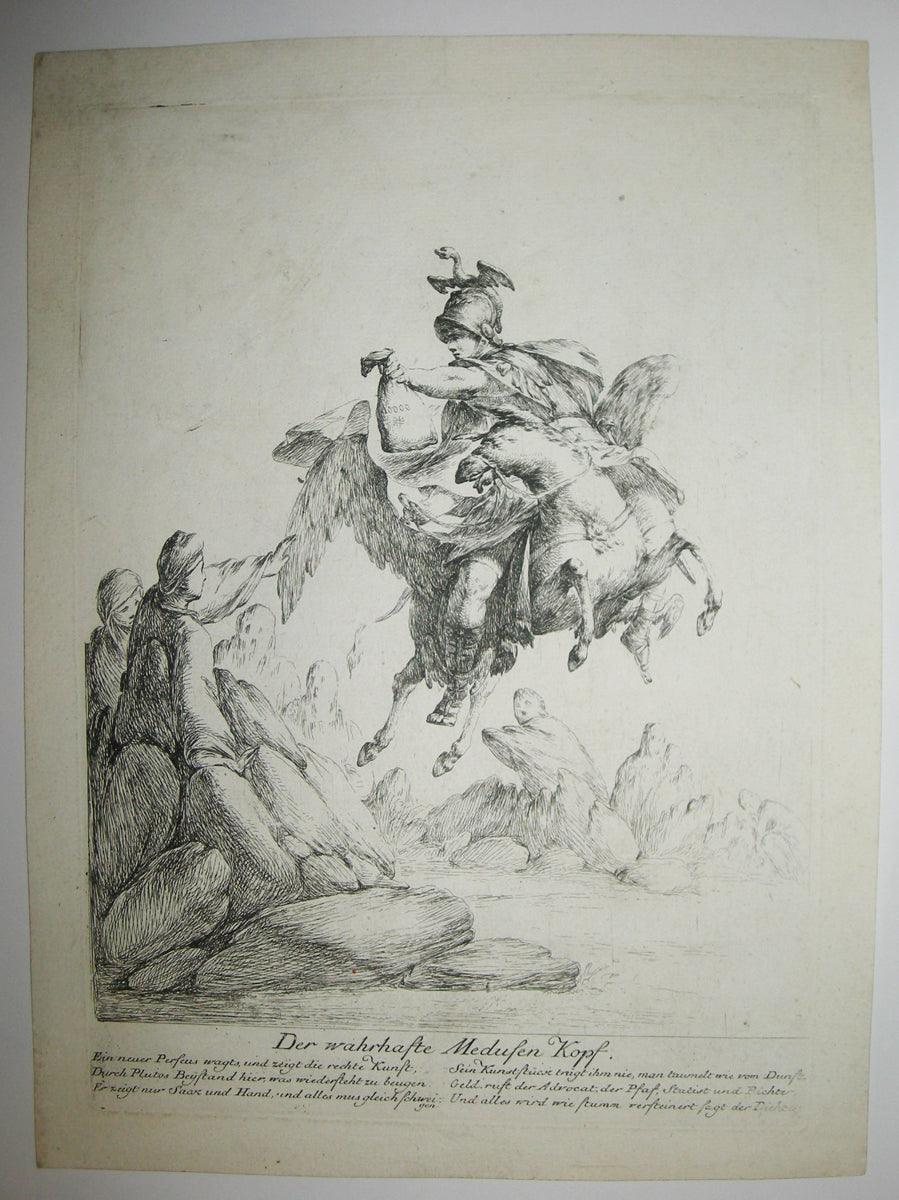 Caricature allemande, Der wahrhafte Medusen Kopf (La tête de méduse véridique).