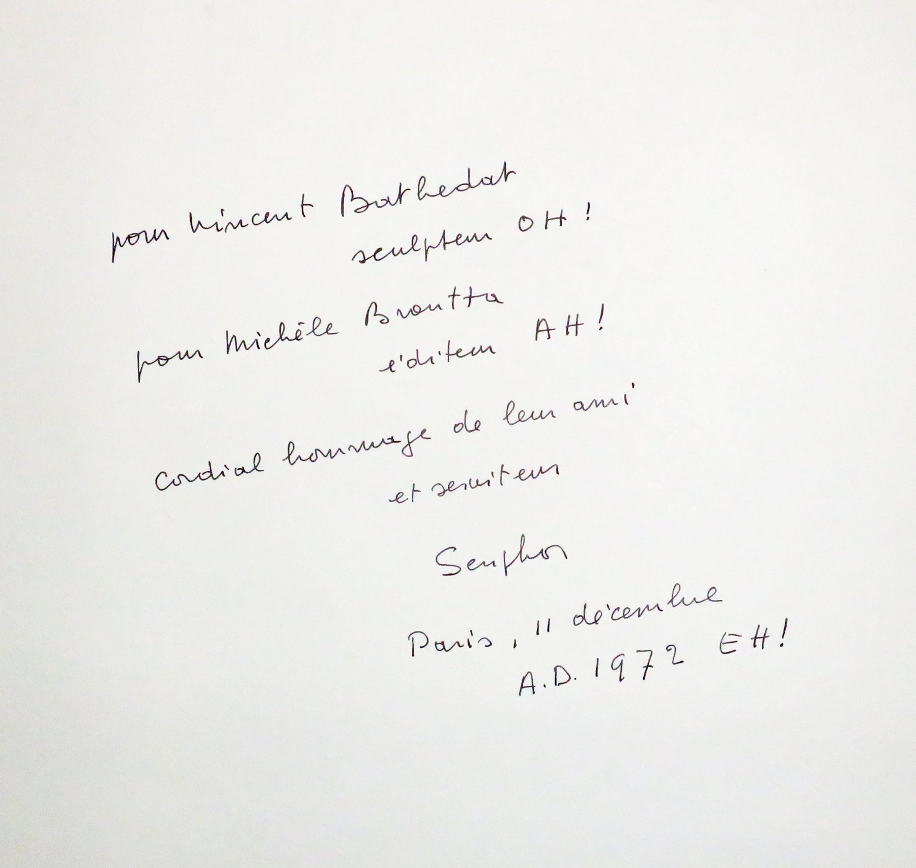 Intimes étendues. 1961.