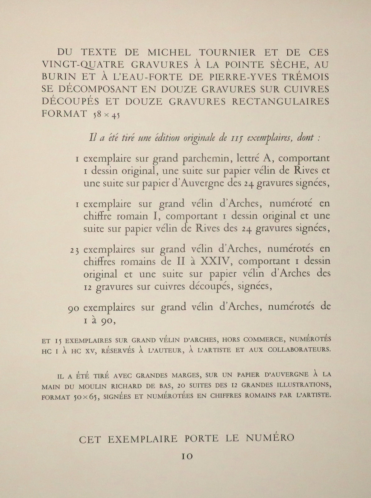 Mythologie, Gravures originales de Trémois. 1971.