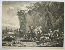 Charger l'image dans la galerie, Une fileuse près d'un rocher.