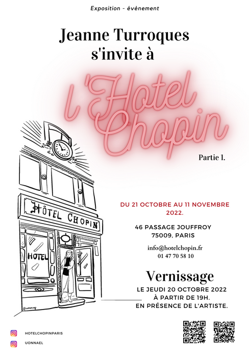 Nouvelle Exposition - "Jeanne Turroques s'invite à l'Hôtel Chopin"