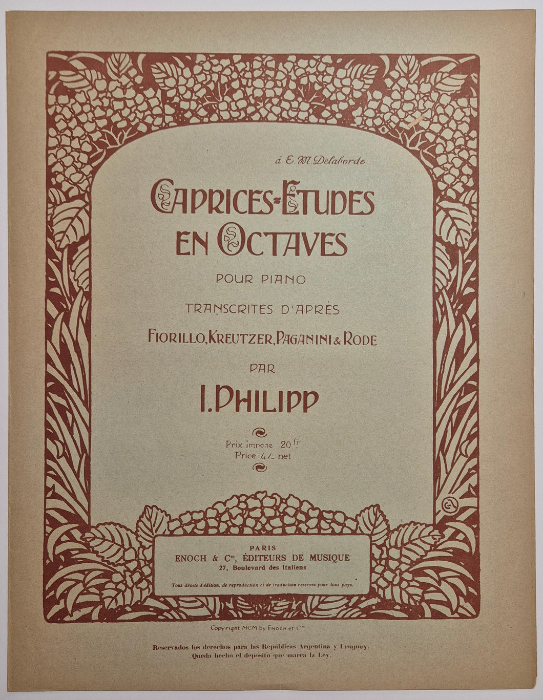 Caprices-Etudes en Octaves.