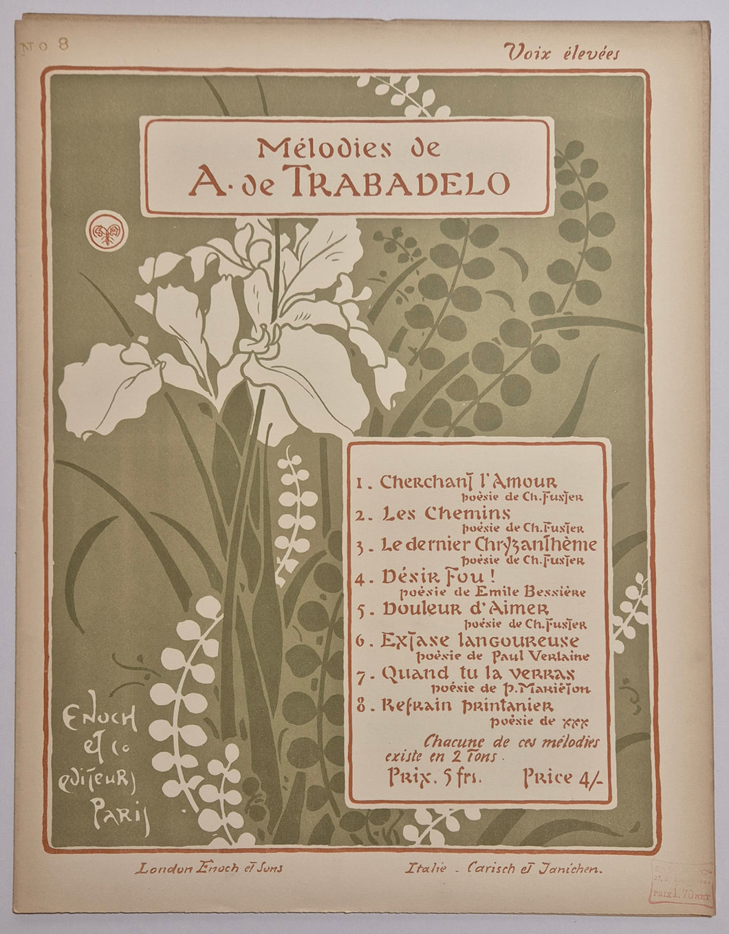Mélodies (n°8 : Refrain printanier).