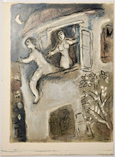 Charger l'image dans la galerie, Marc CHAGALL - David sauvé par Michal. 1960. Lithographie originale, imprimée en couleurs. 
