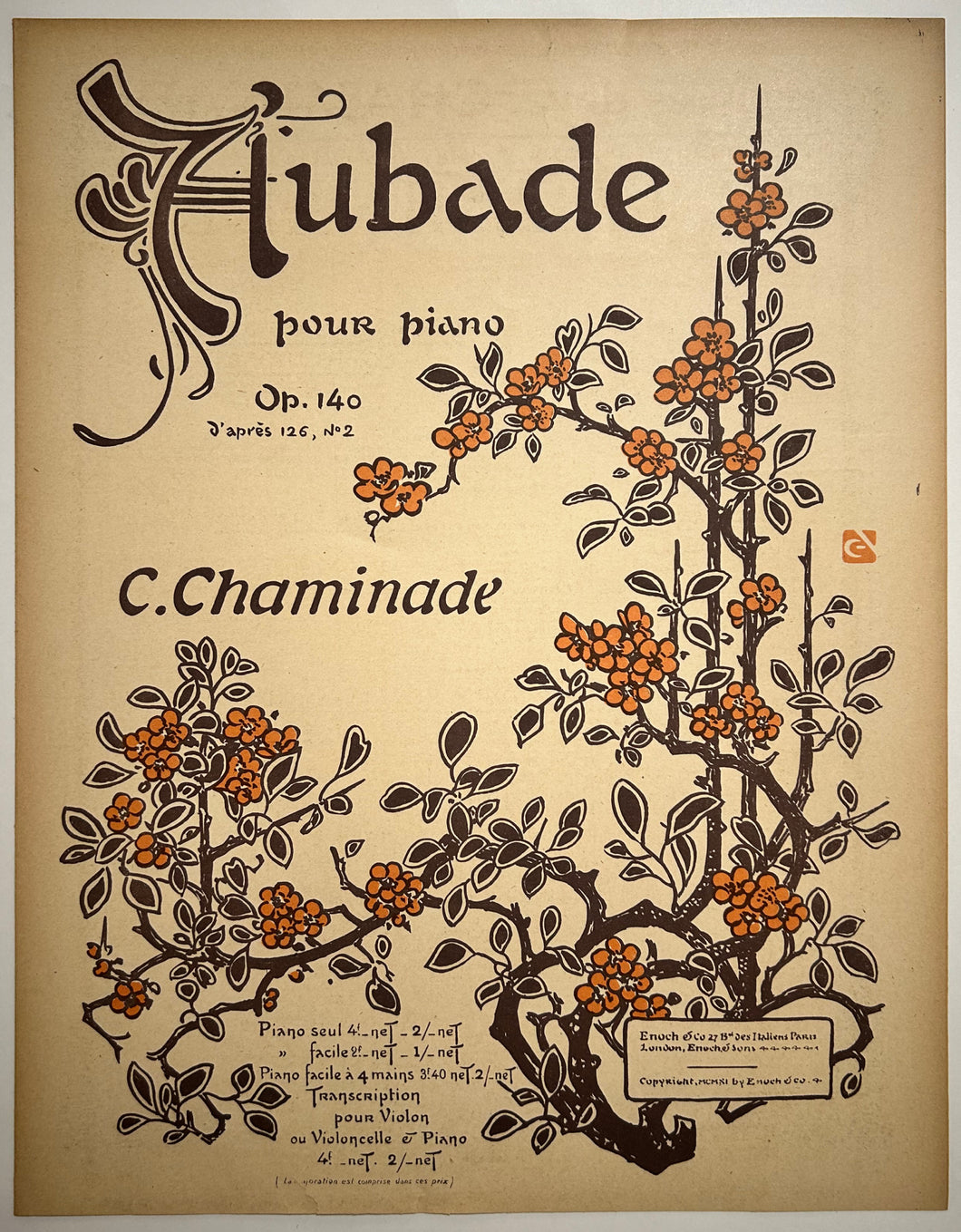 Aubade pour piano.