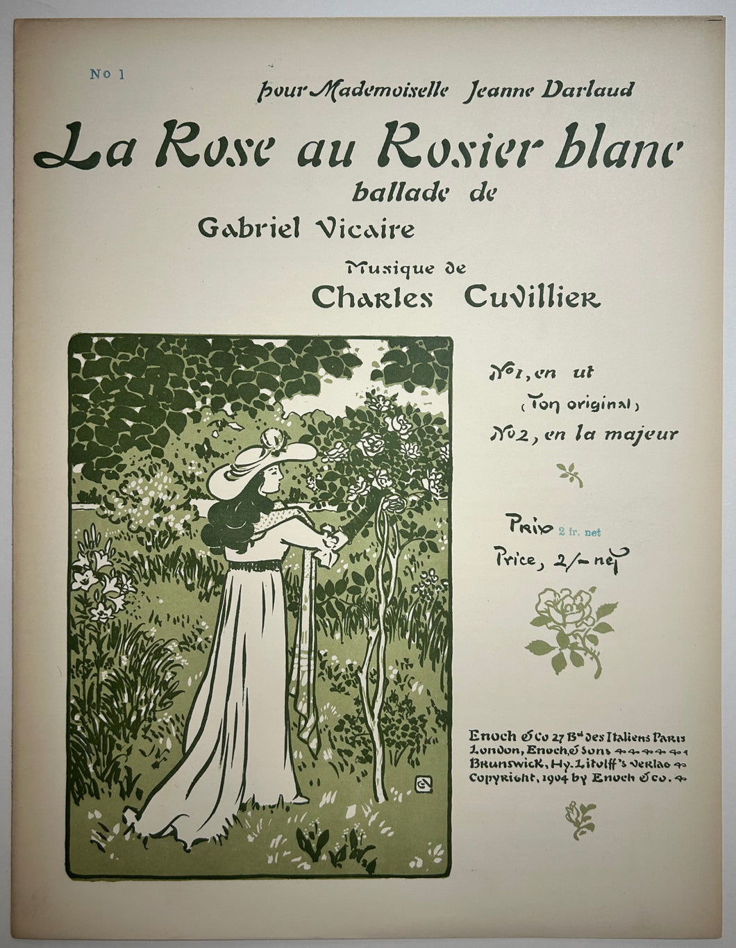 La Rose au Rosier blanc. Ballade de Gabriel Vicaire (n°1).