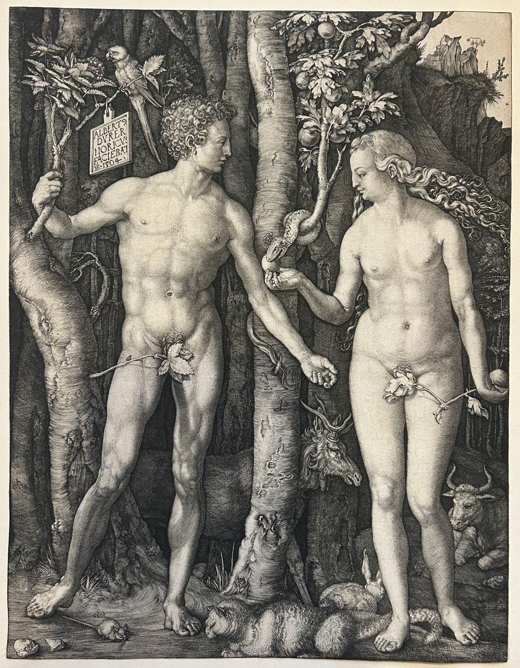 Adam et Eve (ou la Chute de l'Homme). 1504.