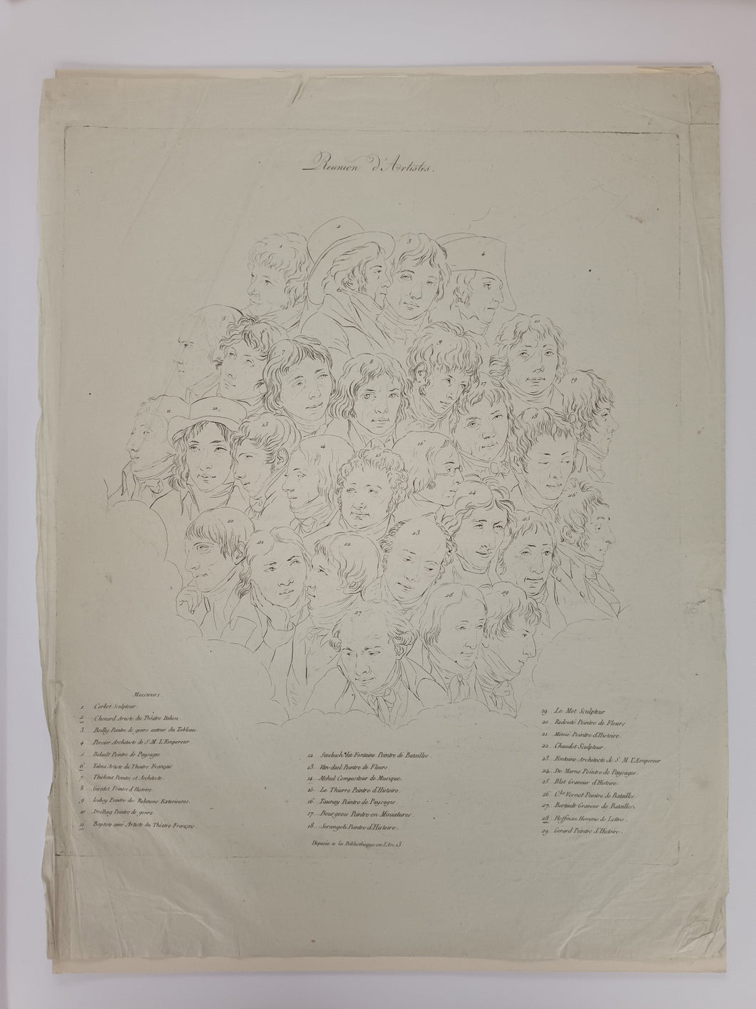 Réunion d'artistes.  Vers 1804-1805.