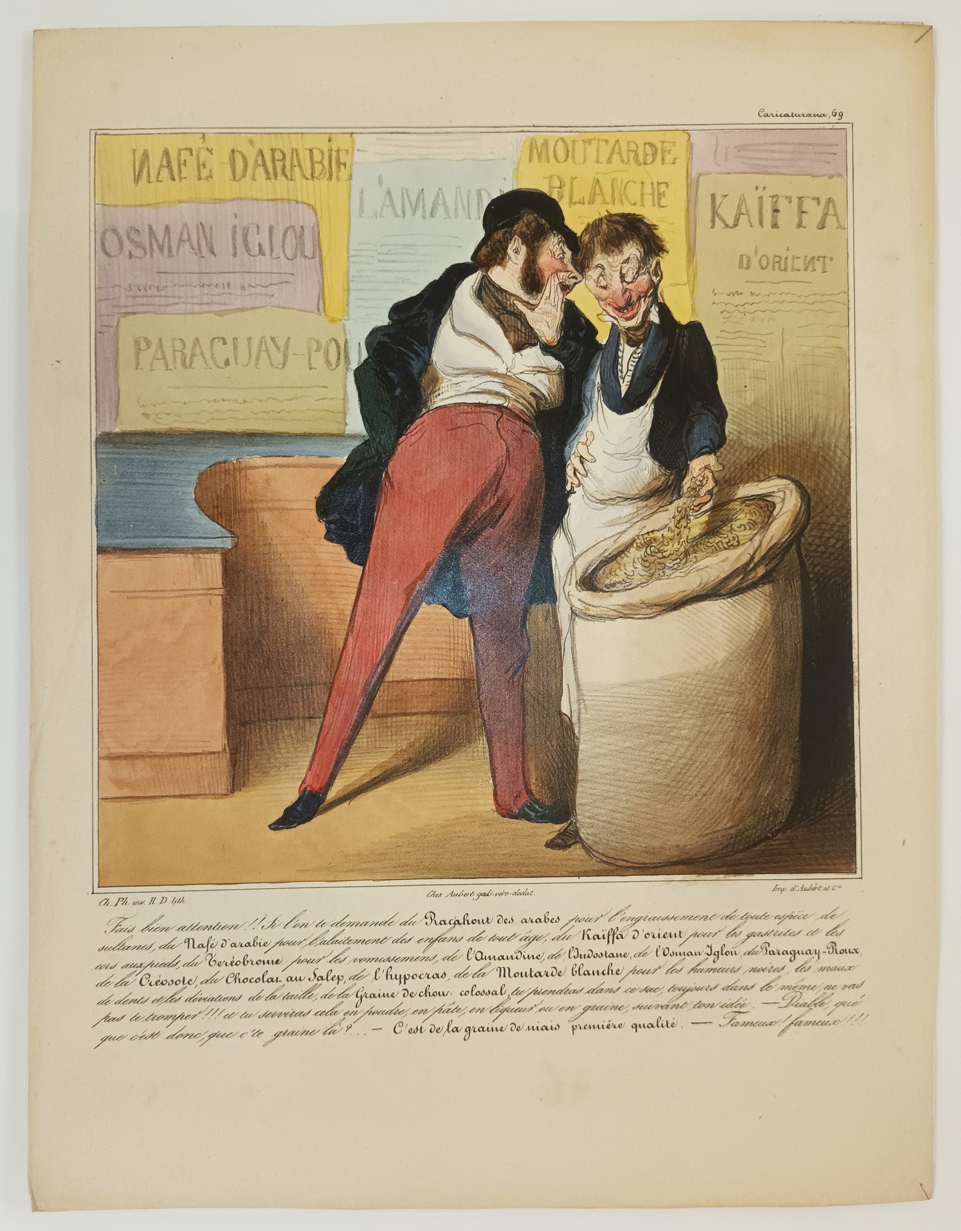 Fais bien attention !! Si l'on te demande du Racahout des Arabes [...].  1837.