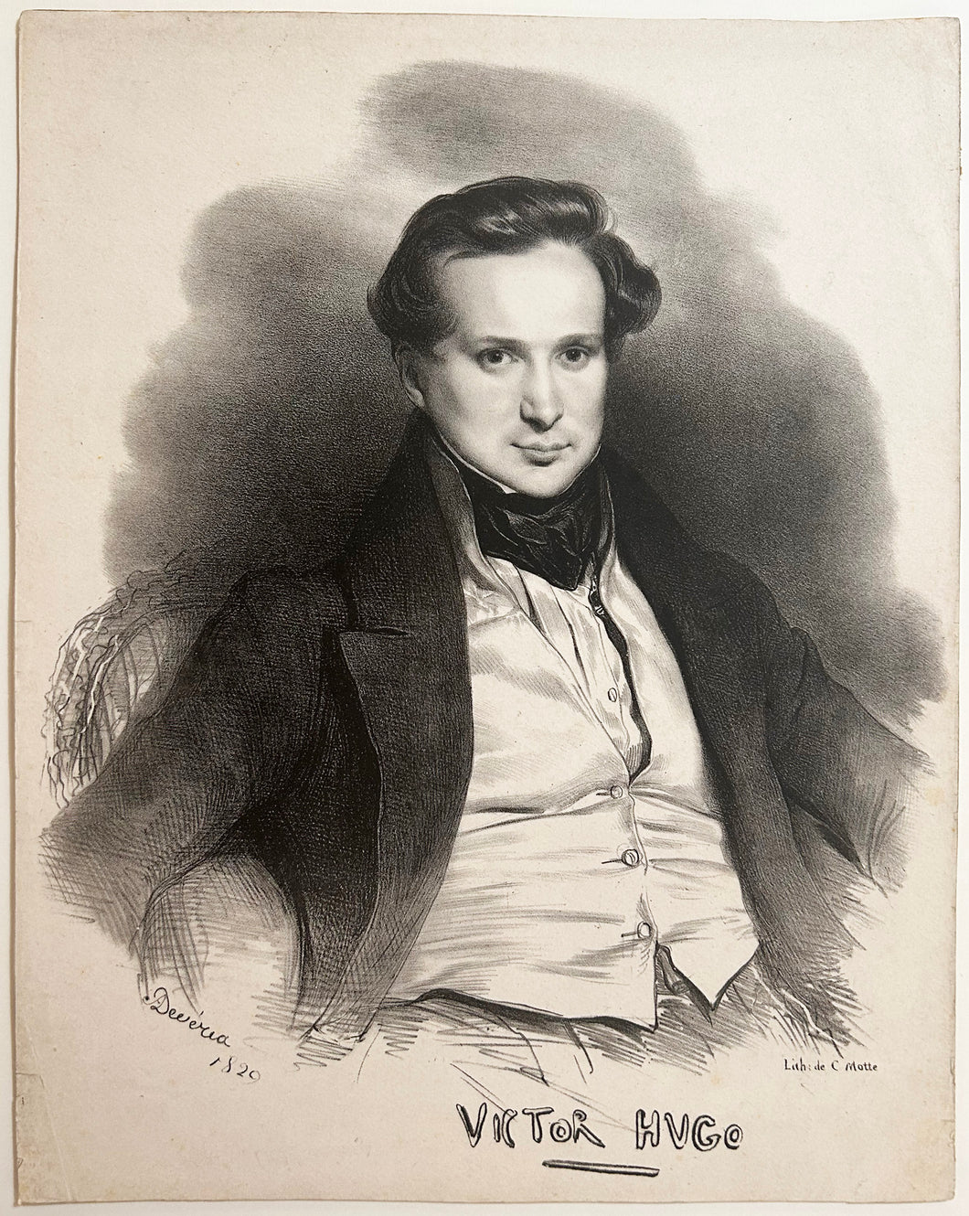 Portrait de Victor Hugo (à l'âge de 27 ans).   1829.