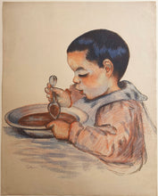 Charger l&#39;image dans la galerie, Enfant mangeant sa soupe ou Portrait d&#39;Armand.  1894.
